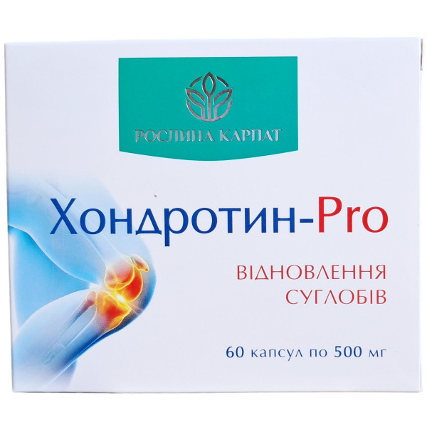 Chondrotin PRO Carpathian plant for restoring joints in diseases of the musculoskeletal system